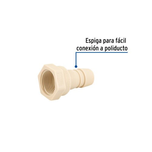 48581 - Adaptador inserción rosca interior de 3/4" x 3/4", Foset