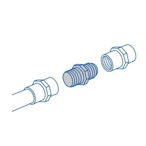 48583 - Niple corrido 1/2" de polipropileno, Foset