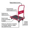 485951 48595 - Carro de carga plegable tipo plataforma, 150 kg, Pretul