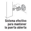485961 48596 - Tope metálico para puerta con gancho, HERMEX