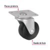48604 - Rodaja hule 2", placa giratoria c/buje, carga 25kg, FIERO