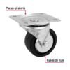 48613 - Rodaja hule 4", placa giratoria c/balero, carga 100kg, FIERO