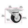 48613 - Rodaja hule 4", placa giratoria c/balero, carga 100kg, FIERO