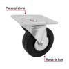 48616 - Rodaja hule 6", placa giratoria c/balero, carga 150kg, FIERO