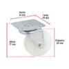 48626 - Rodaja de polietileno 2-1/2" placa giratoria con buje, FIERO