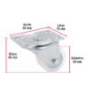 48627 - Rodaja de polietileno 2-1/2 placa giratoria con balero FIERO