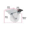 48634 - Rodaja de polietileno 2-1/2" placa giratoria con freno FIERO