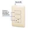 48667 - Placa armada contacto 2 interruptores,marfil, línea Italiana