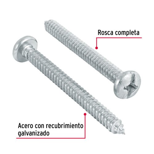 48735 - Bolsa con 100 pijas para lámina, #14 x 2-1/2", FIERO