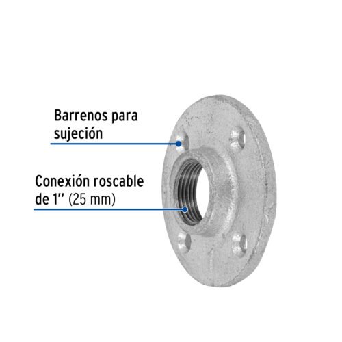 48739 48739 - Brida de acero galvanizado de 1", Foset