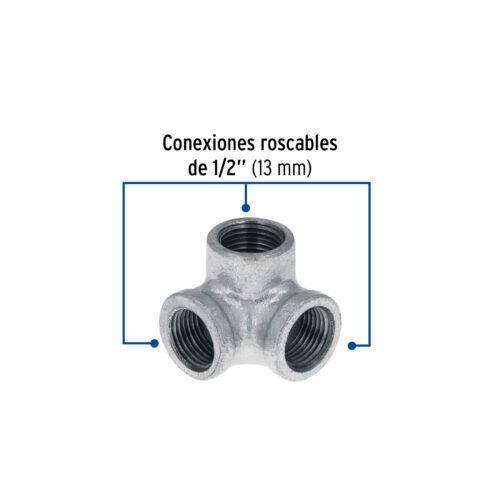 48740 48740 - Codo rincón acero galvanizado de 1/2", Foset