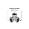 48741 - Codo rincón acero galvanizado de 3/4", Foset