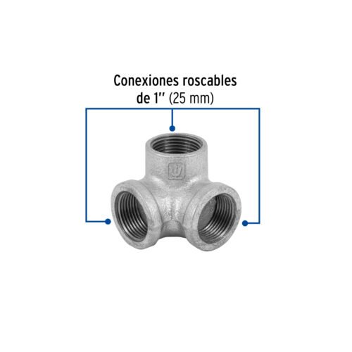 48742 48742 - Codo rincón acero galvanizado de 1", Foset