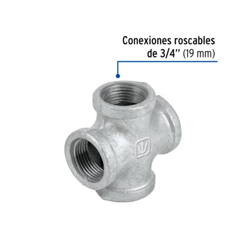 48744 48744 - Cruz de acero galvanizado 3/4", Foset