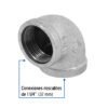 48749 - Codo 90° acero galvanizado de 1-1/4", Foset