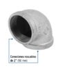 48751 48751 - Codo 90° acero galvanizado de 2", Foset