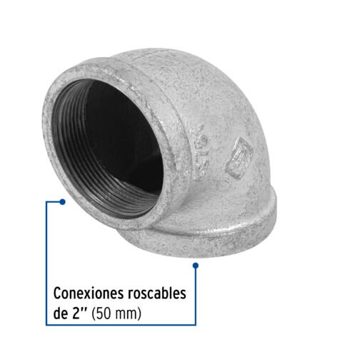 48751 48751 - Codo 90° acero galvanizado de 2", Foset
