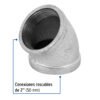 48754 48754 - Codo 45° acero galvanizado de 2", Foset