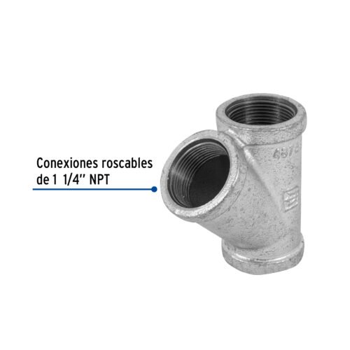 48758 48758 - Yee sencilla 1-1/4" acero galvanizado, Foset