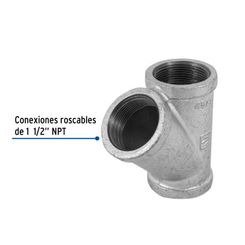 48759 48759 - Yee sencilla 1-1/2" acero galvanizado, Foset