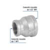 48766 - Reducción campana acero galvanizado 1-1/2" x 1", Foset
