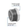 48780 - Reducción bushing acero galvanizado 1-1/2 x1-1/4", Foset