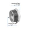 48781 - Reducción bushing acero galvanizado 2 x 1-1/4", Foset