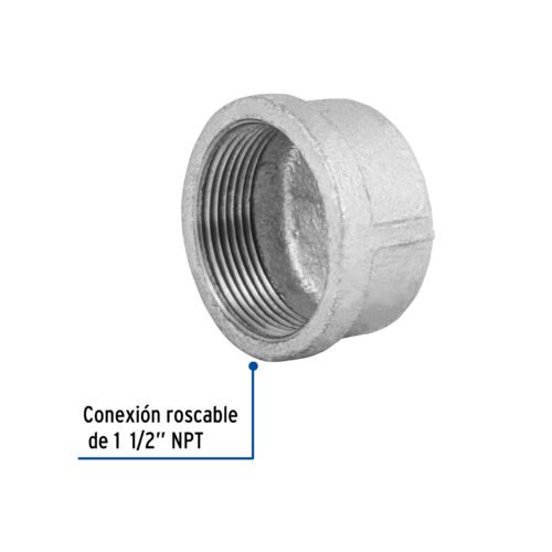 48787 48787 - Tapón hembra 1-1/2" de acero galvanizado, Foset