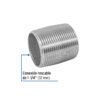 48789 48789 - Niple de acero galvanizado 1-1/4" cuerda corrida, Foset