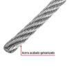 Web 48802 - Metro de cable flexible 3/16" de acero 7x19 hilos, 300 m