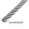 Web 48803 - Metro de cable flexible 1/4" de acero 7x19 hilos, 300 m