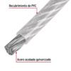 48804 - Metro de cable rígido 1/16" acero 7x7 recubierto PVC, 300 m