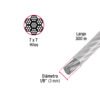 48806 - Metro de cable rígido 1/8" acero 7x7 recubierto PVC, 300 m