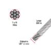 48810 - Metro cable flexible 1/8" acero 7x19 recubierto PVC, 300 m