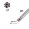 48811 - Metro cable flexible 3/16" acero 7x19 recubierto PVC, 300 m