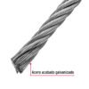 Web 48814 - Metro de cable rígido 3/8" de acero 7x7 hilos, 75 m, FIERO