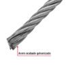 48817 - Metro de cable flexible 3/8" de acero 7x19 hilos, 75 m