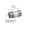 48829 48829 - Niple de acero galvanizado 1-1/4 x 3", Foset