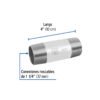48830 - Niple de acero galvanizado 1-1/4 x 4", Foset