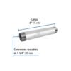 48831 48831 - Niple de acero galvanizado 1-1/4 x 6", Foset