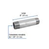48832 48832 - Niple de acero galvanizado 1-1/4 x 8", Foset