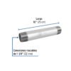 48833 48833 - Niple de acero galvanizado 1-1/4 x 10", Foset