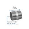 48835 48835 - Niple de acero galvanizado 1-1/2 x 2", Foset