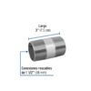 48836 - Niple de acero galvanizado 1-1/2 x 3", Foset