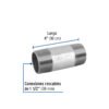 48837 48837 - Niple de acero galvanizado 1-1/2 x 4", Foset