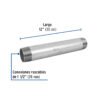 48841 - Niple de acero galvanizado 1-1/2 x 12", Foset