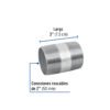 48842 - Niple de acero galvanizado 2 x 3", Foset