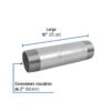 48846 48846 - Niple de acero galvanizado 2 x 10", Foset