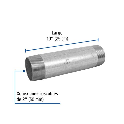 48846 48846 - Niple de acero galvanizado 2 x 10", Foset