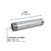 48847 48847 - Niple de acero galvanizado 2 x 12", Foset